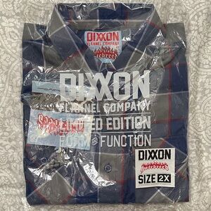 DIXXON Hatebreed Limited Edition Blue and Gray Plaid Flannel